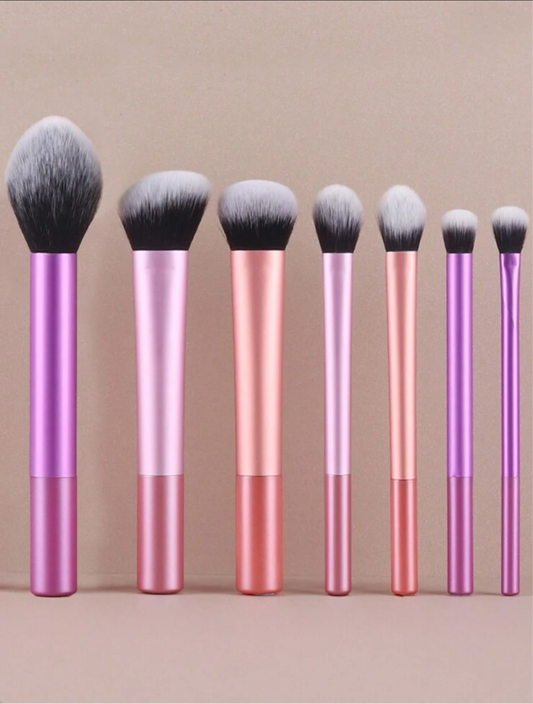 BROCHAS DE MAQUILLAJE SET CON 7 PIEZAS
