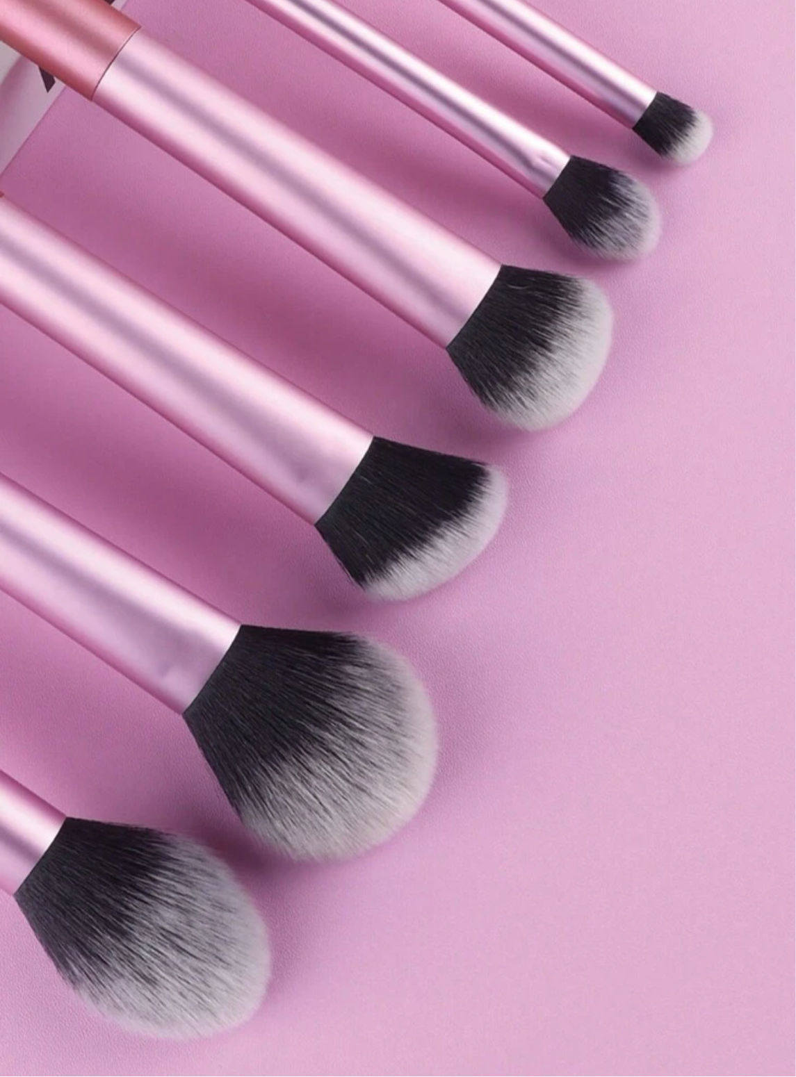 BROCHAS MAQUILLAJE SET DE 6 BROCHAS COLOR ROSA